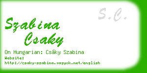 szabina csaky business card